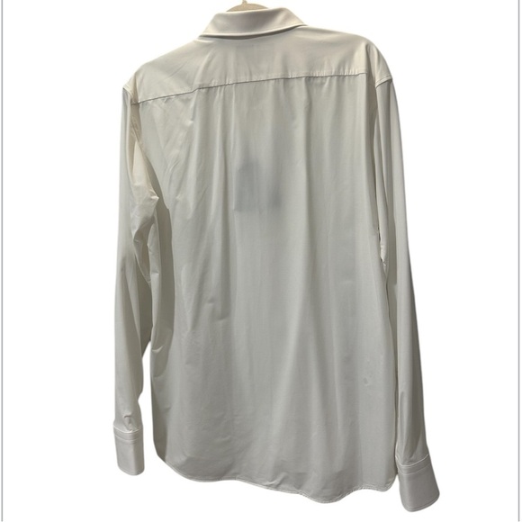NWT Hugo Boss Regular-Fit Shirt Structured Performance-Stretch Fabric White 41 L - Picture 6 of 11